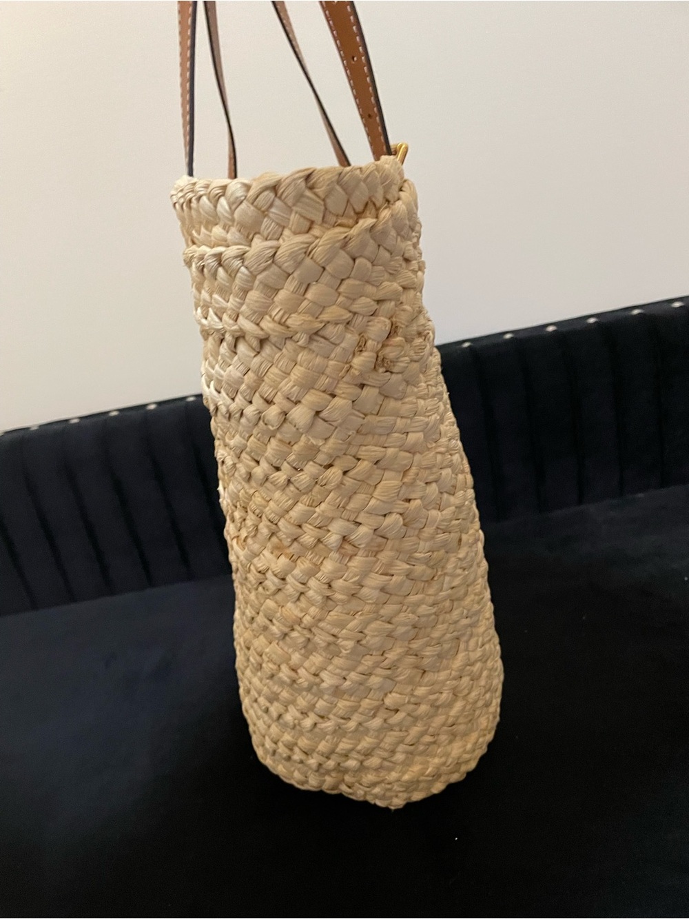 Tory Burch Natural Straw Tote with Tan Leather Handles - Picture 8 of 8